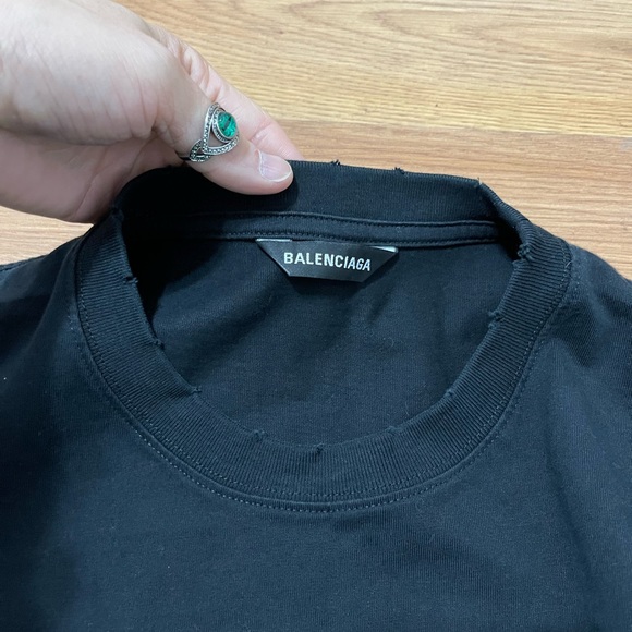 EUC Men’s Medium/Women’ Large Balenciaga Oversized Alien Crewneck Tee In Black - Picture 11 of 13